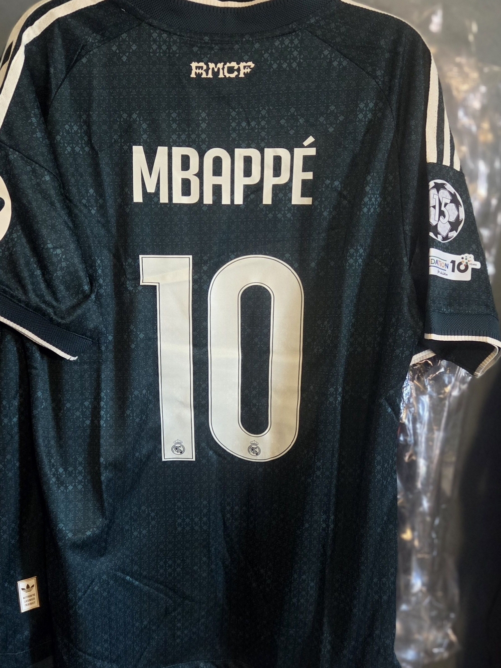 Real Madrid Black Men's Football Jersey - Mbappé #10